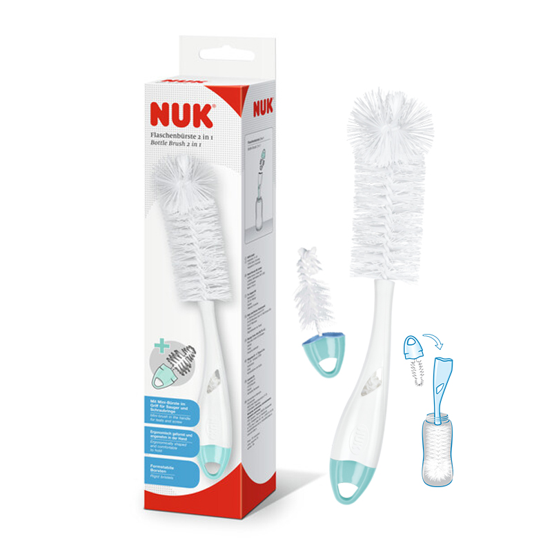 NUK 2 in 1 Bottle and Teat Brush | Made in France